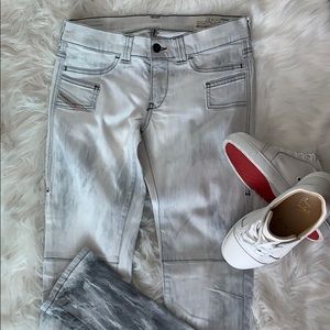 DIESEL stretchy slim gray washed jeans size 27